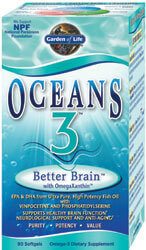 Garden of Life Oceans 3 Better Brain  90 Softgels