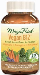 MegaFood Vegan B-12  30 Tablets