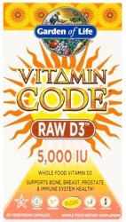Garden of Life Vitamin Code Raw D3   5000 IU 60 Capsules